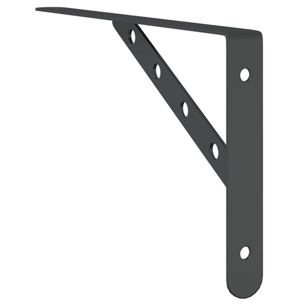 vidaXL Hyllebraketter 4 stk 30x2,5x15,5 cm svart rustfritt stål