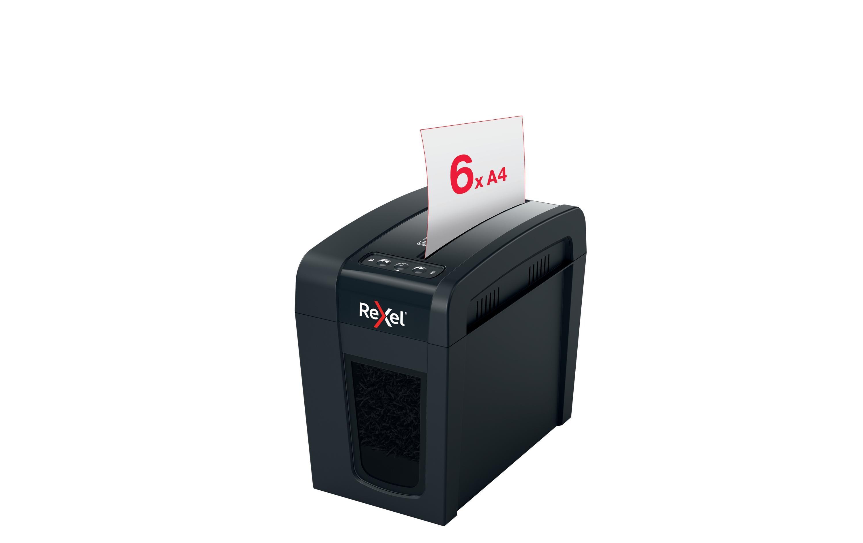 Aktenvernichter Rexel Secure X6-SL P-4, 6 Seiten<br>Manueller Schredder für die sichere Vernichtung vertraulicher Unterlagen