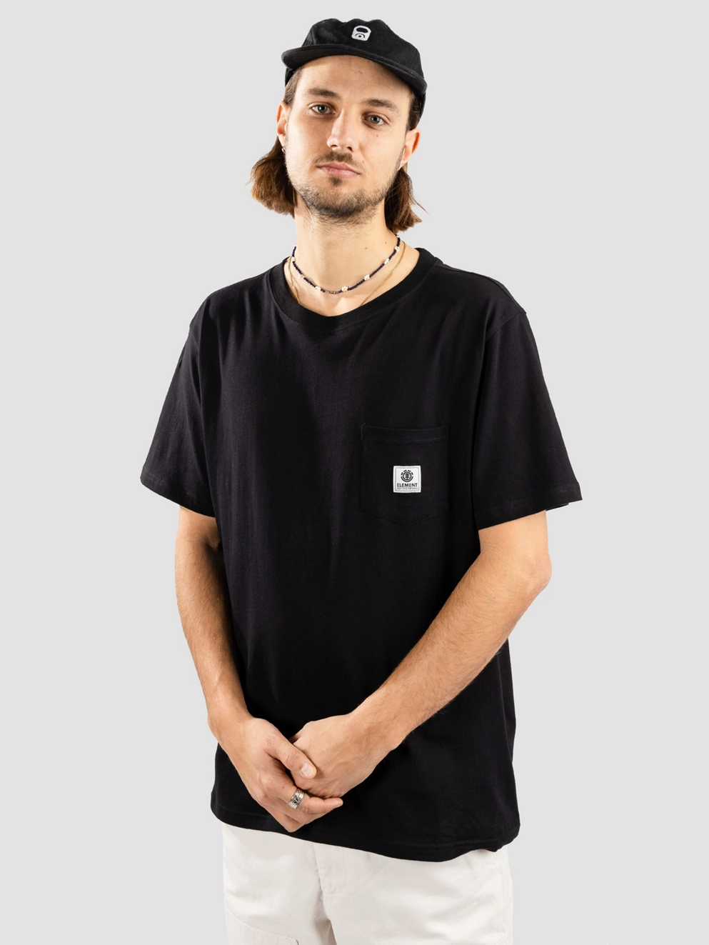 Element Basic Pocket Label T-Shirt flint black