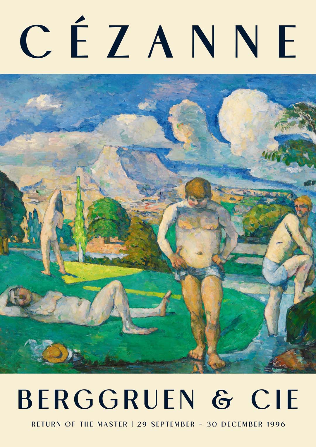 Badende in Ruhe Kunstausstellung von Paul Cézanne