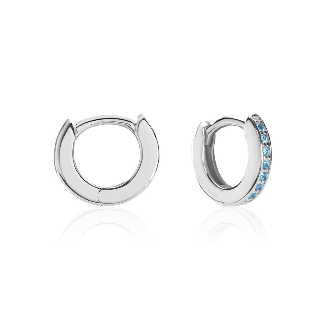 Créoles Rio Argent Blanc Oxyde De Zirconium