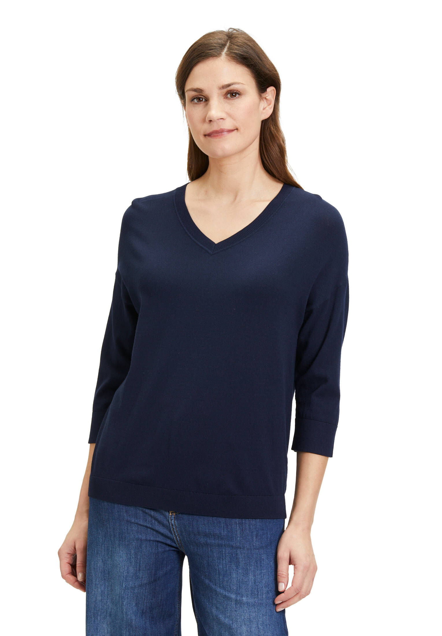 Cartoon| Damen Strickpullover mit V-Ausschnitt