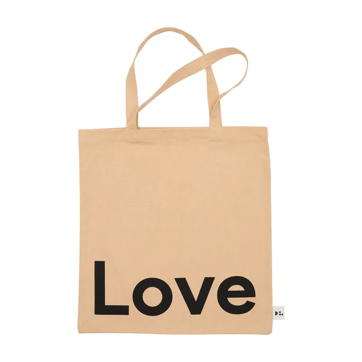 Design Letters - AJ Favourite Tragetasche, Love / warm beige