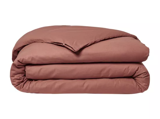 Housse de couette lisse 100% coton, qualité 144 fils. Terre cuite 150x220cm