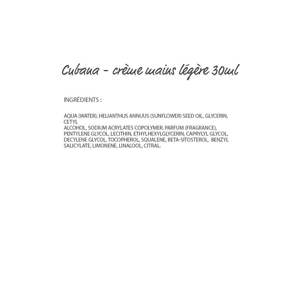 Cubana Crème mains et ongles hydratante 30ml
