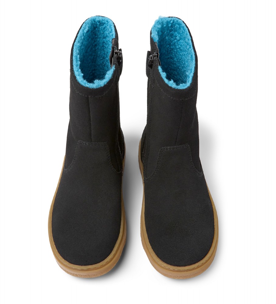 Botas de couro pretas Camper Kiddo