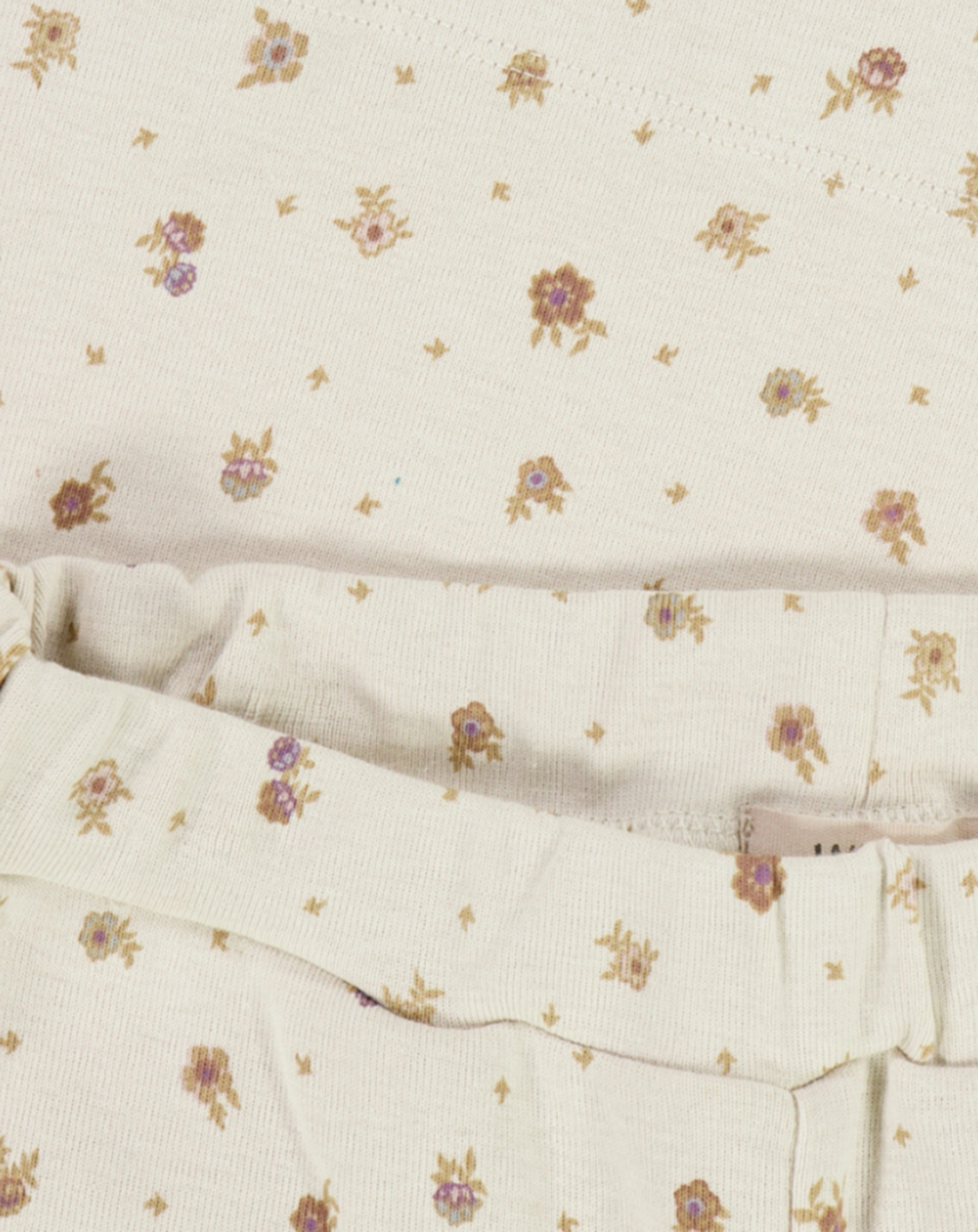 Hose MAJSA CROPPED in chalk flowers
