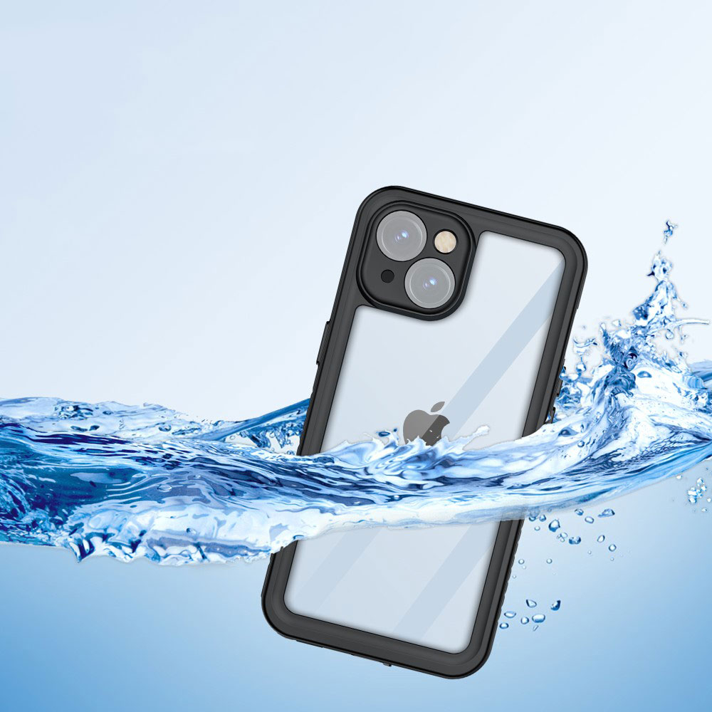 iPhone 15 Wasserfeste Outdoor Schutz Hülle (IP68) - Schwarz