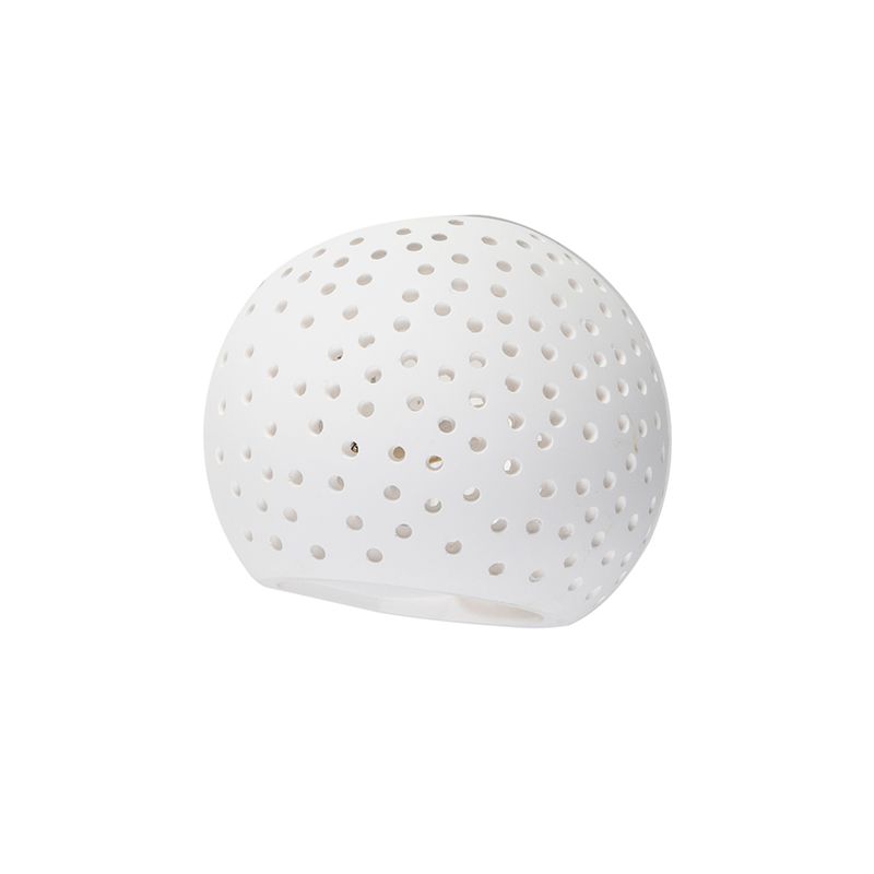 Moderne wandlamp wit gips bol met lichteffect - Blur