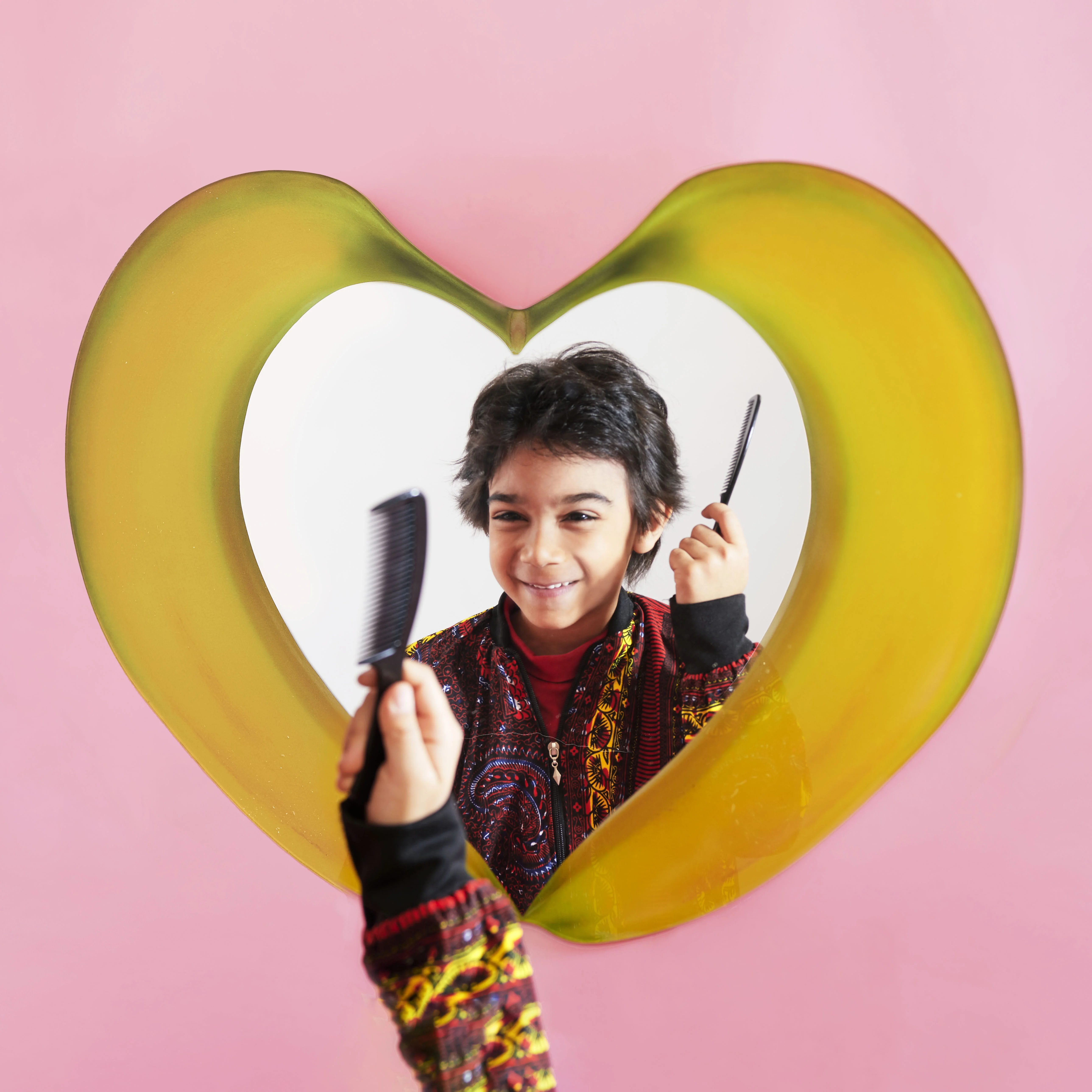 LOVE BANANA - Miroir mural verre | Jaune