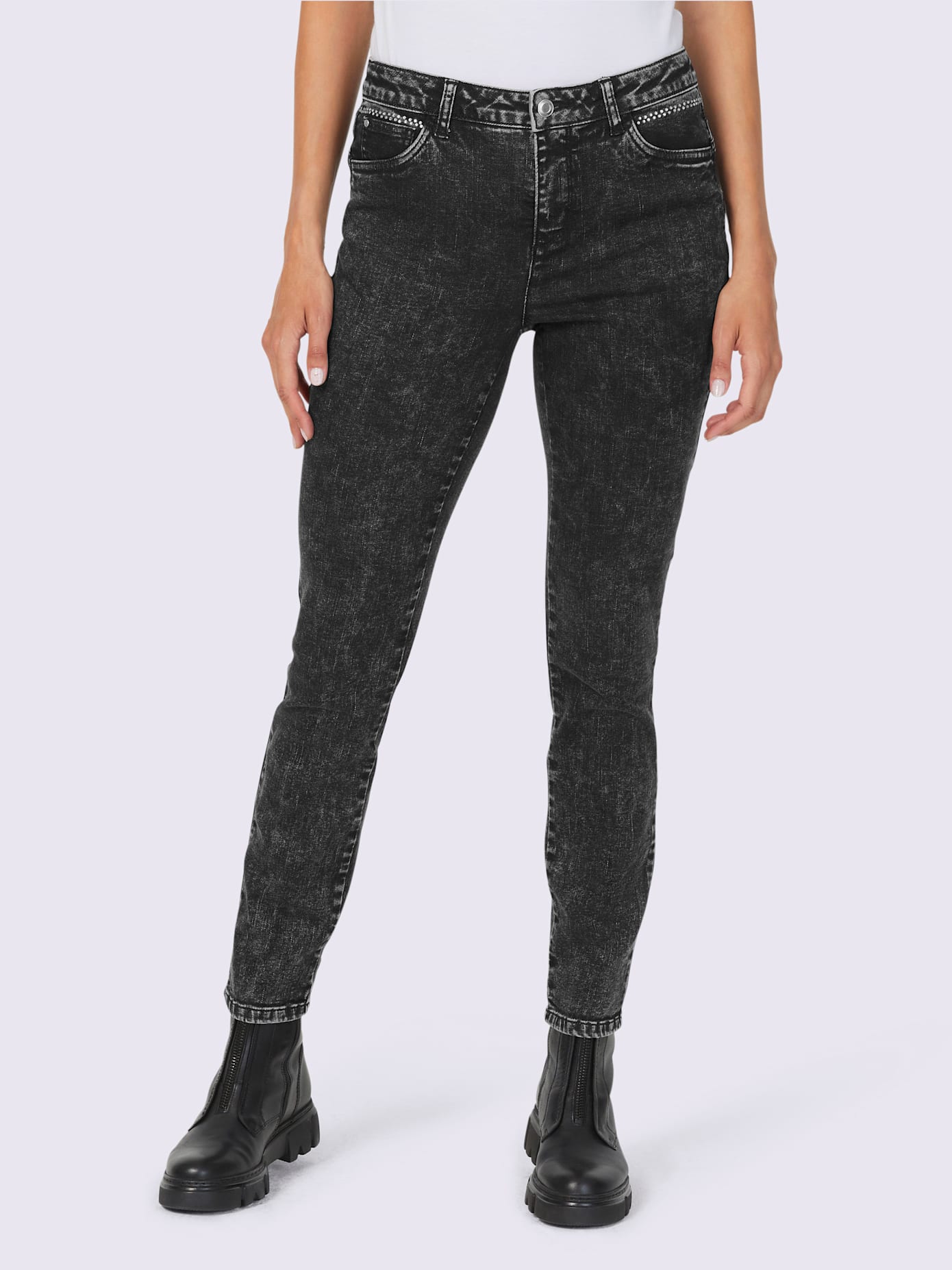 Jean push-up délavé tendance