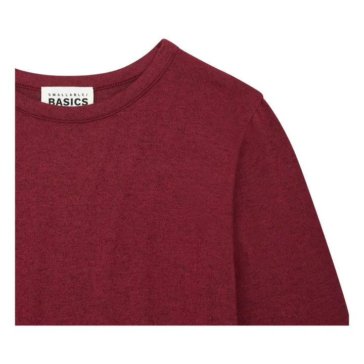 SMALLABLE BASICS T-Shirt Fille Manches Longues Jersey Coton Bio | Bordeaux