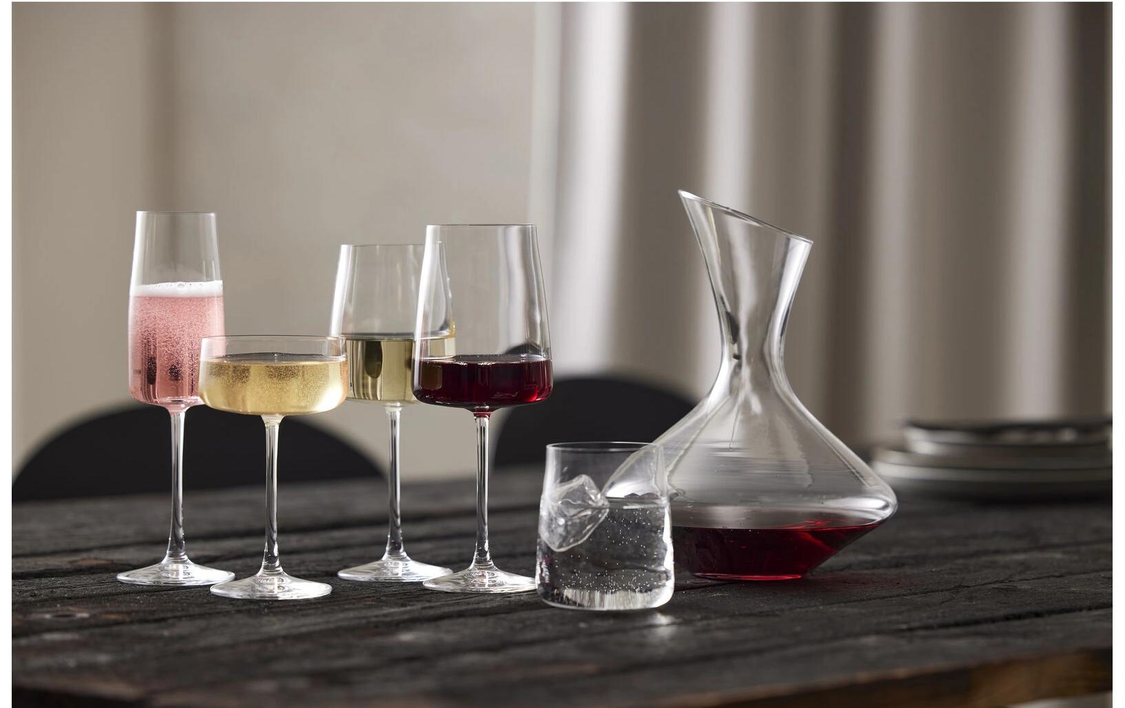 Champagnerglas Zero 4 Stück, 30 clSektgläser Set aus ultraklarem Kristallglas