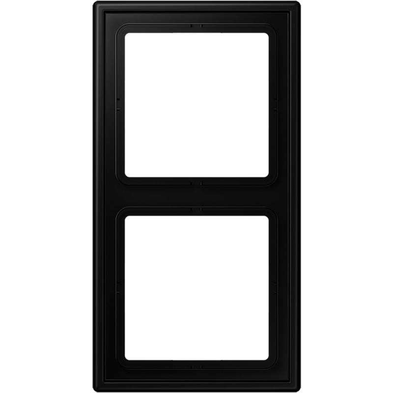 Jung LS990 Afdekraam 2-voudig Mat zwart