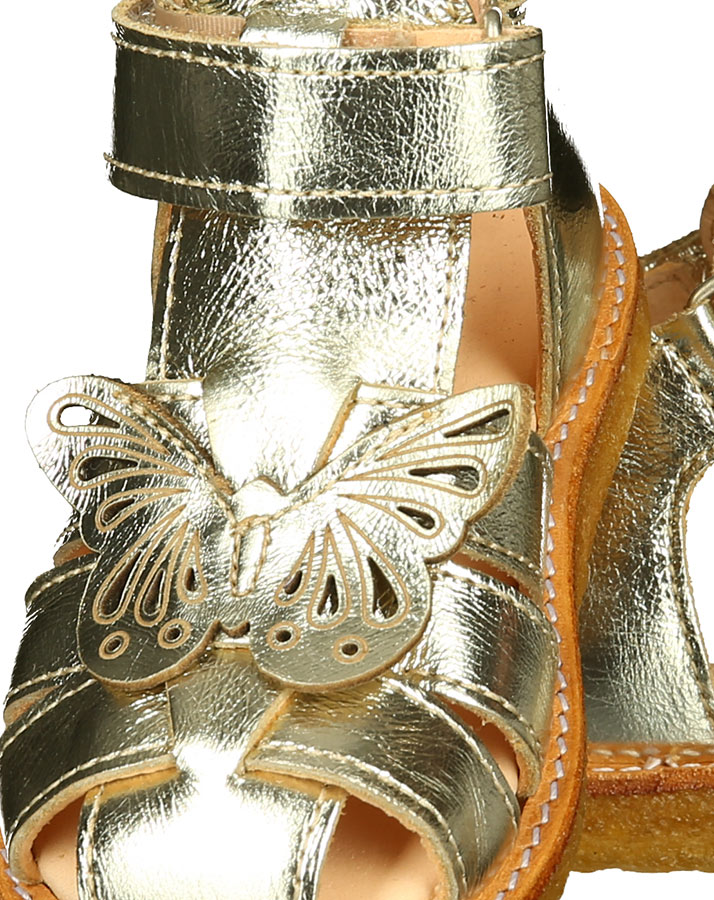 Klett-Sandalen SCHMETTERLING in gold
