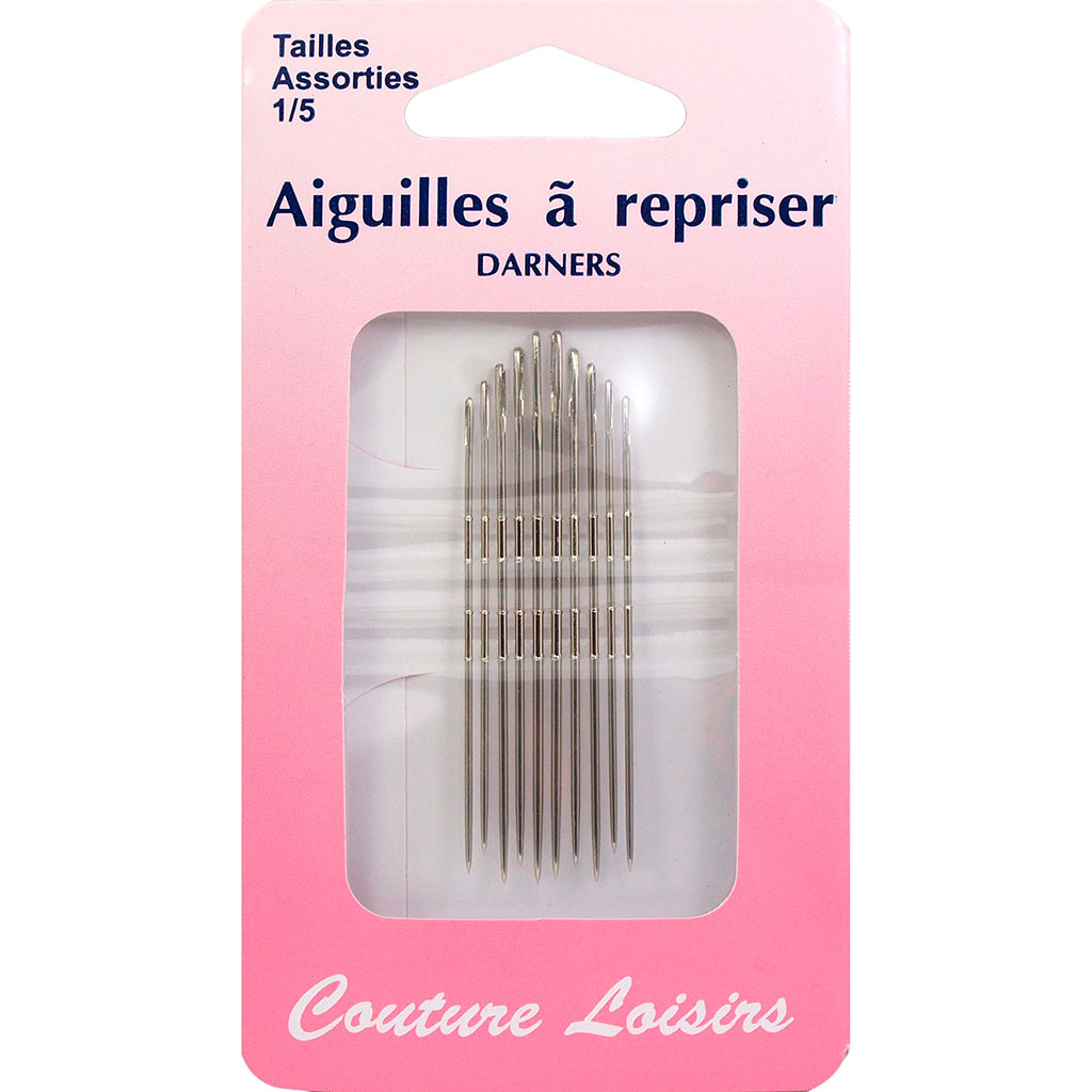 Assortiment de 10 aiguilles à repriser N°1 à N°5