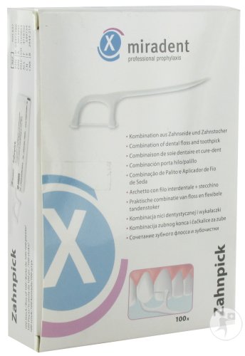 Miradent Cure-Dents Avec Fil Dentaire 100 Pièces