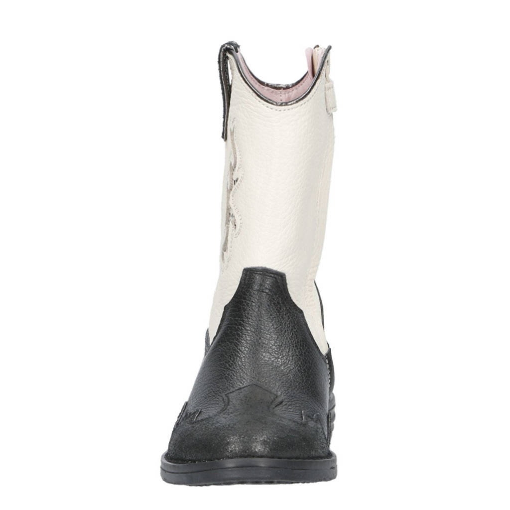 Red Rag leren cowboylaarzen zwart/ecru
