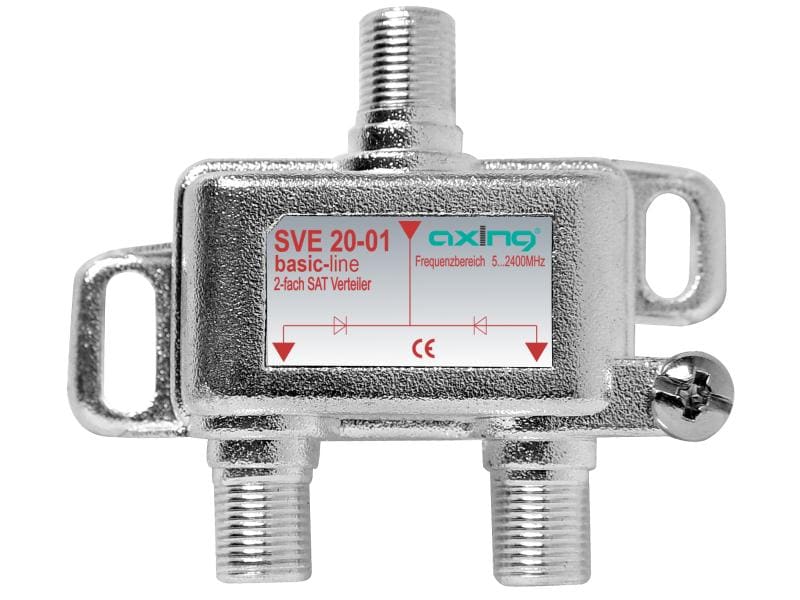 Axing 2-fach SAT-Verteiler SVE 20-01 52400 MHz, DC SVE 20-01 2-fach SAT-Verteiler