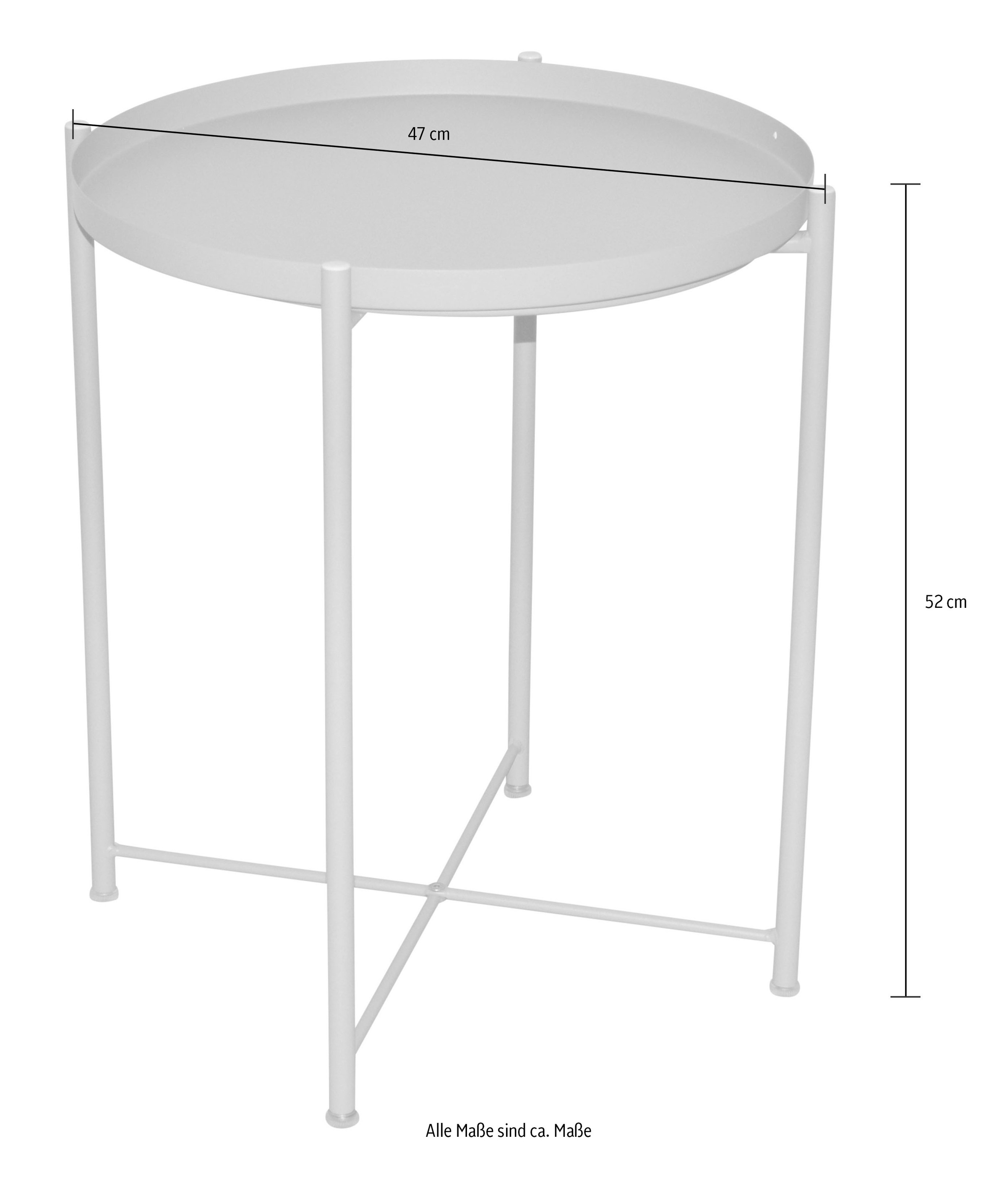 HOFMANN LIVING AND MORE Beistelltisch 1 Stk. tlg. abnehmbare Tischplatte