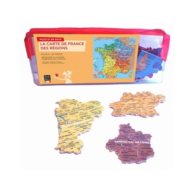 Puzzle 24 pièces - Carte France Régions