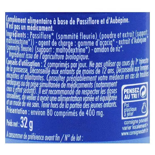 Superdiet Orgânico Maracujá e Espinheiro-alvar 80 comprimidos
