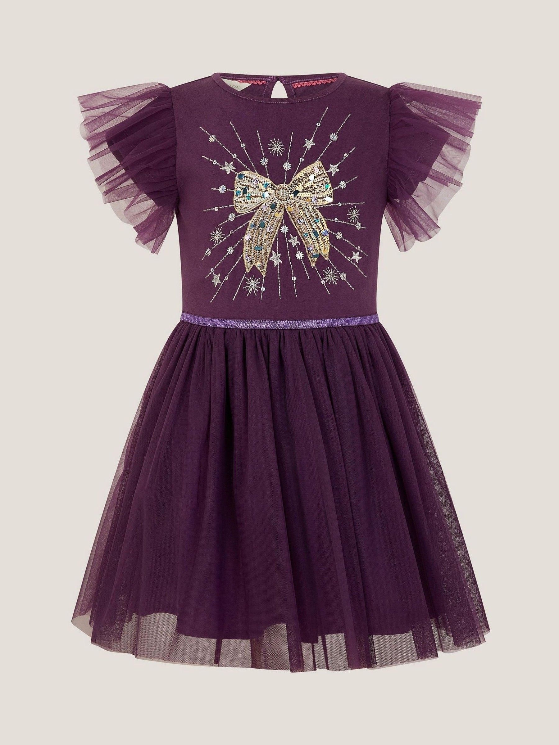 Monsoon Embellished Bow Disco Dress