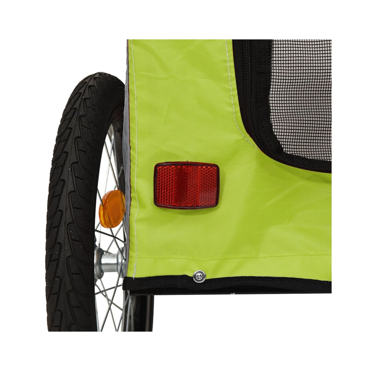 VidaXL Fahrradanhänger Hund 55 x 80 x 55 cm (L x B x H) grün