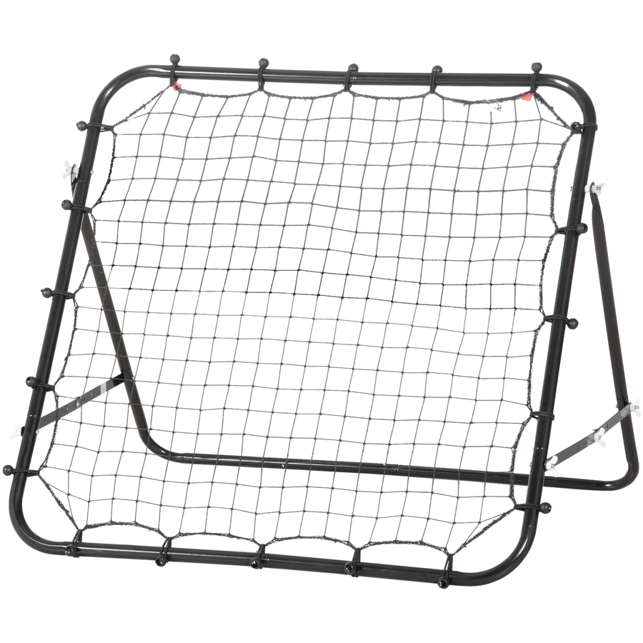 HOMCOM Fußball Rebounder mit verstellbaren Winkeln schwarz