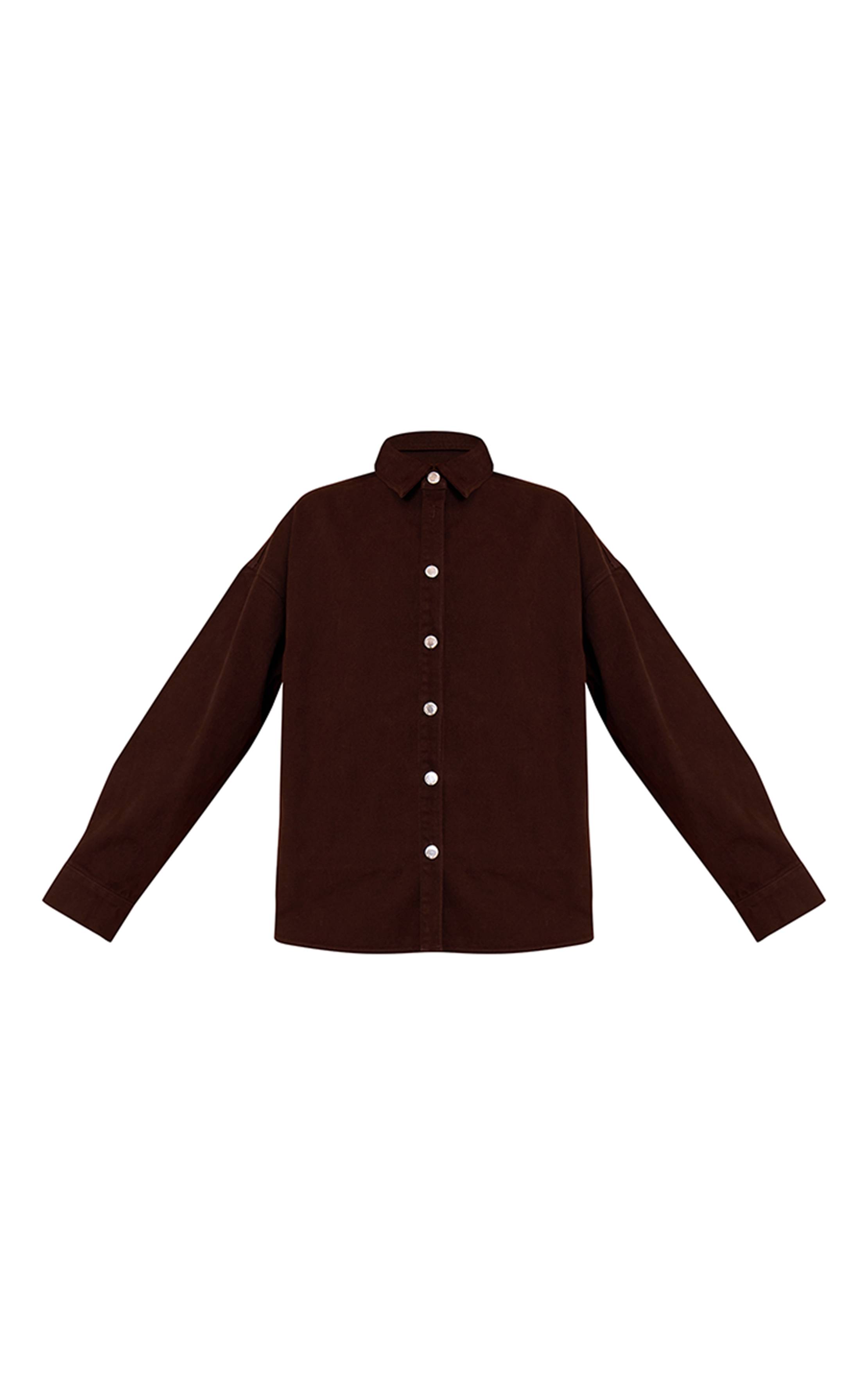 Dark Chocolate Chemise En Jean Classique Oversize
