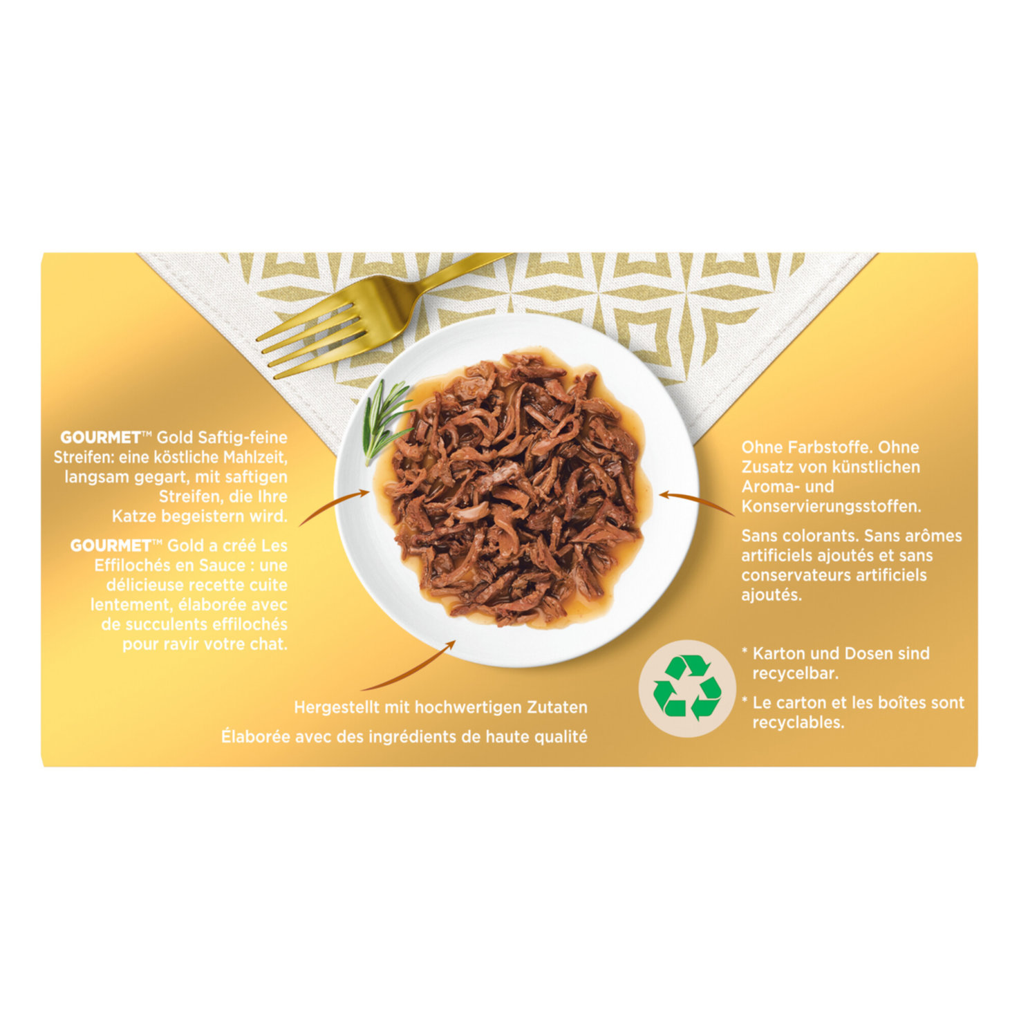 Gourmet Gold Katzenfutter in Sauce Fleisch 4x85g