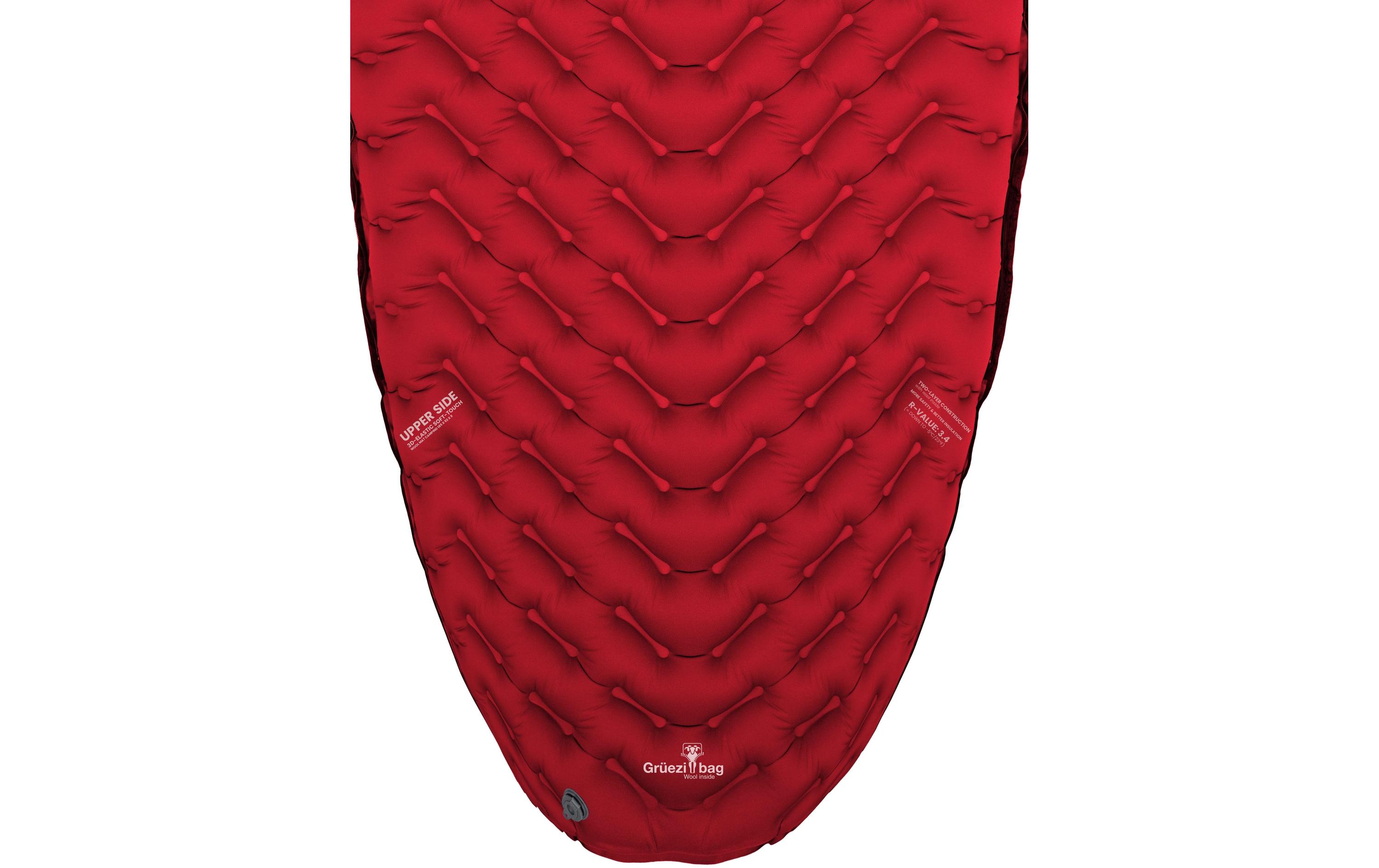 Schlafmatte Wool Mat Camping Anthracite / red<br>Leichte Matte mit einer Zwei-Lagen-Konstruktion und V-Kammerstruktur