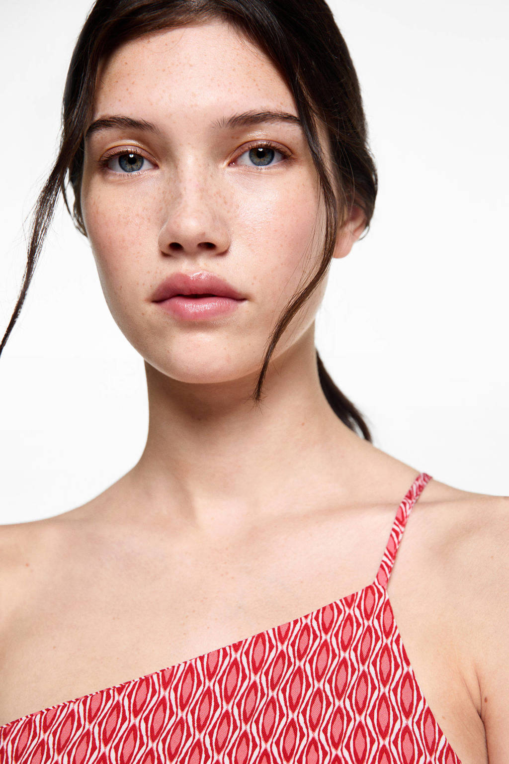 MANGO TEEN jumpsuit met all over print rood/lichtroze/wit