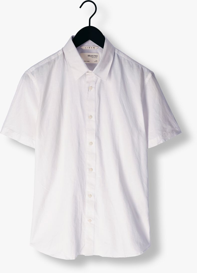 SELECTED HOMME witte selected homme casual overhemd slhslimnew-linen shirts ss classic w