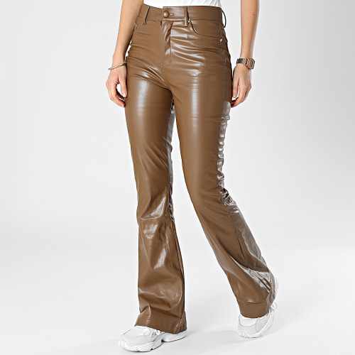 Pantalon Femme Enduit W33611CPA Marron