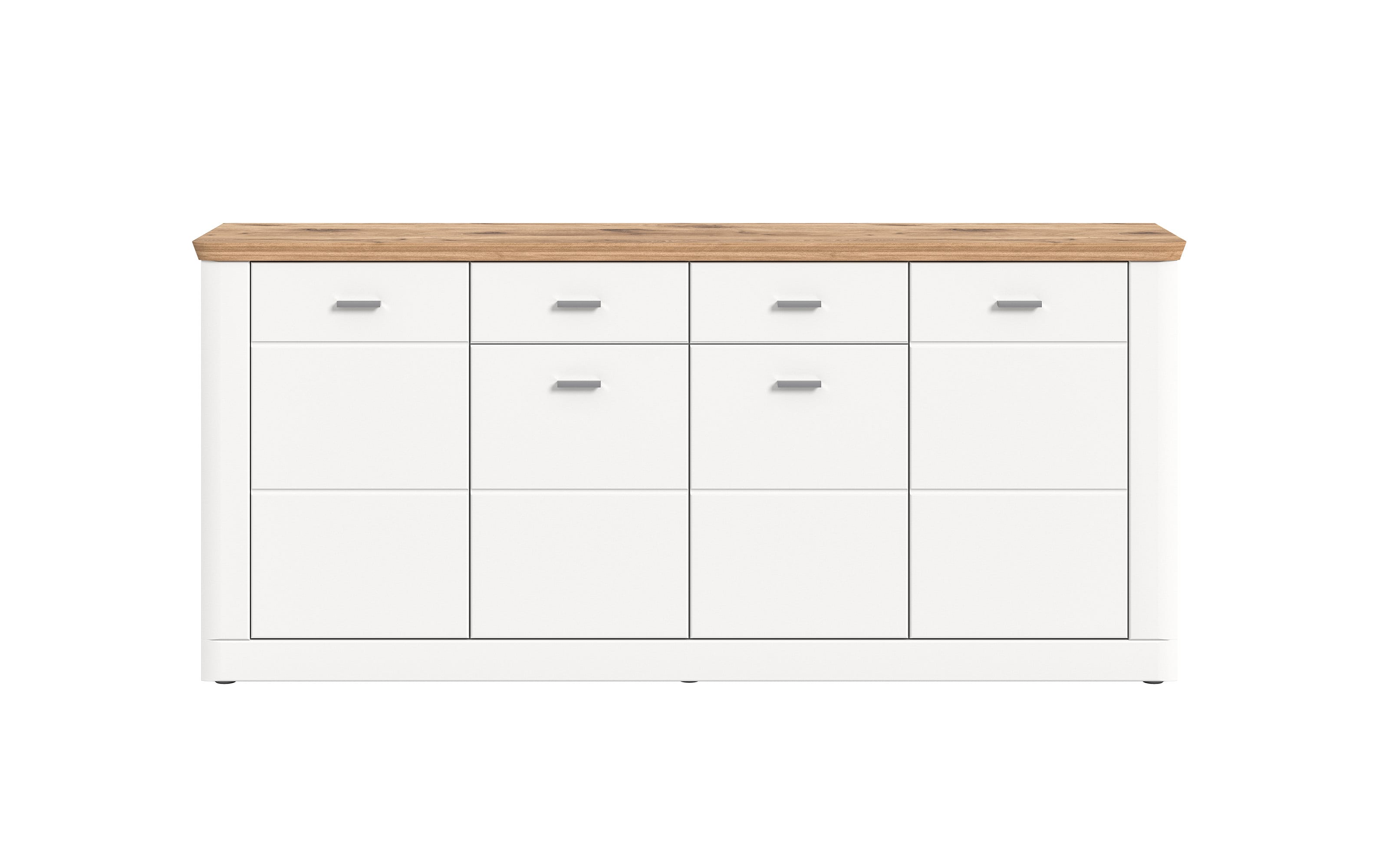 SideboardModern Times, weiß/Eiche-Nachbildung