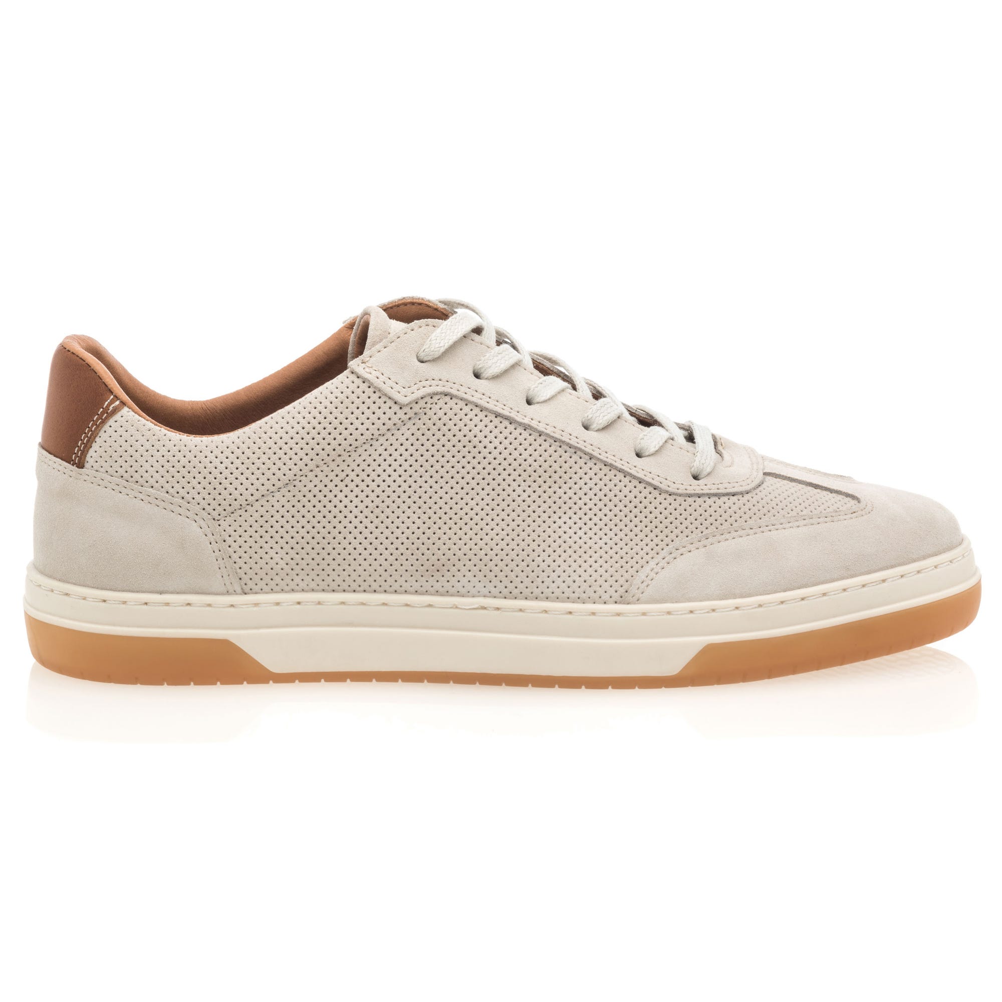 Baskets basses Homme en cuir gris