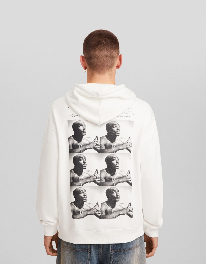 Moletom com estampa do Tupac