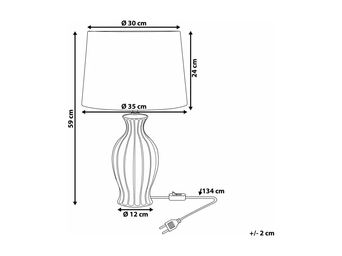 Lampe à poser SAMINA Céramique Vert