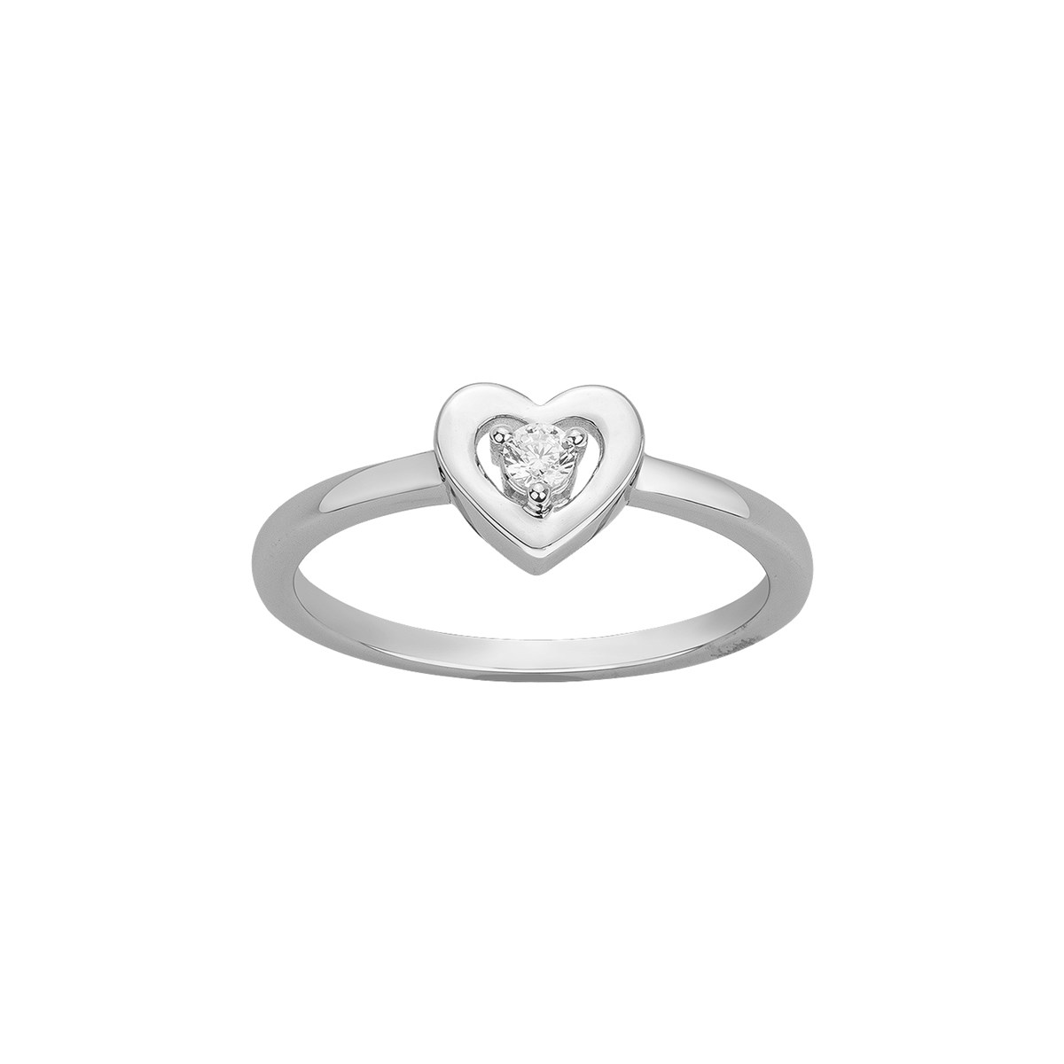 Bague en Argent avec oxyde de zirconium blanc