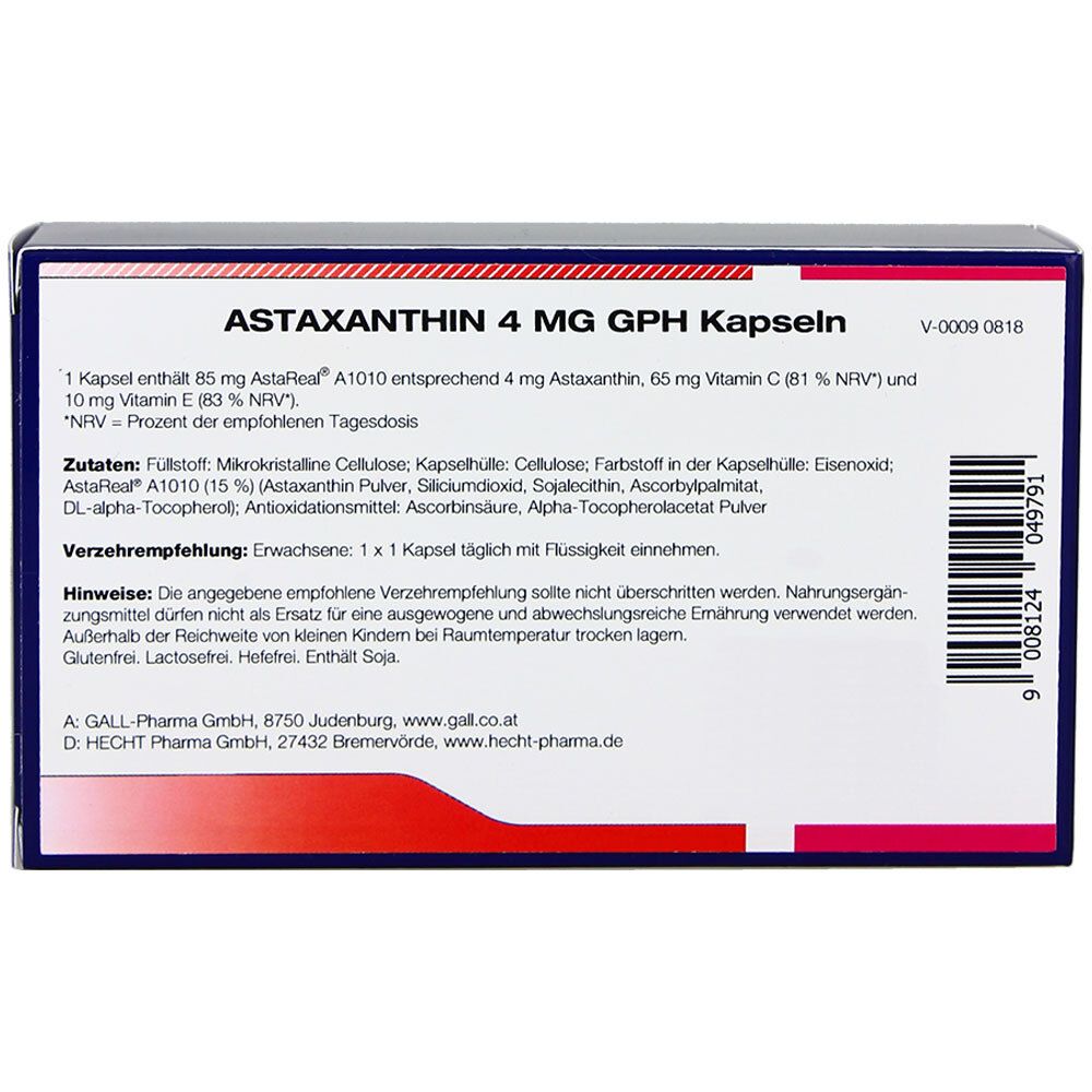 GALL PHARMA Astaxanthin 4 mg GPH