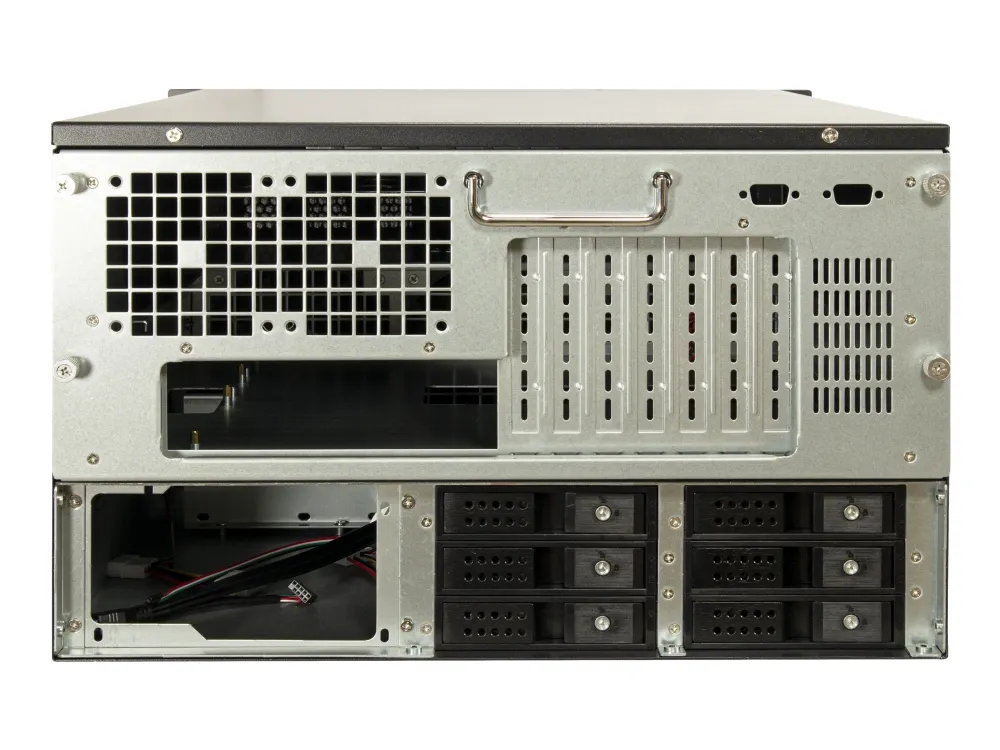 Inter-Tech IPC 6U-6606 - Rack-monterbar - udvidet ATX - SATA - hot-swap - ingen strømforsyning (ATX) - USB