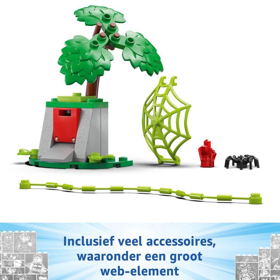 LEGO Marvel Spin en electro achtervolging met dinosaurusvoertuig 11198