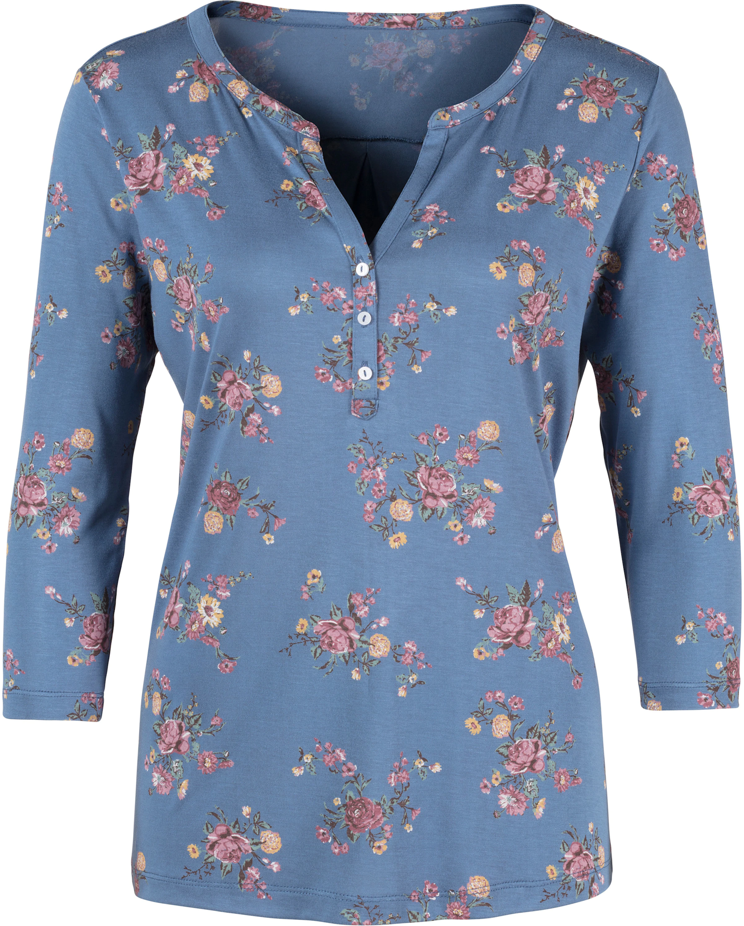 LASCANA 3/4-Arm-Shirt in blau