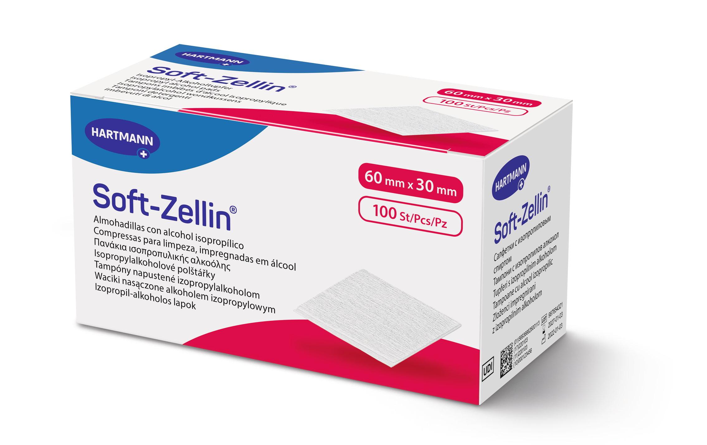 Alkoholtupfer 100 StückSoft-Zellin-C Alkoholtupfer