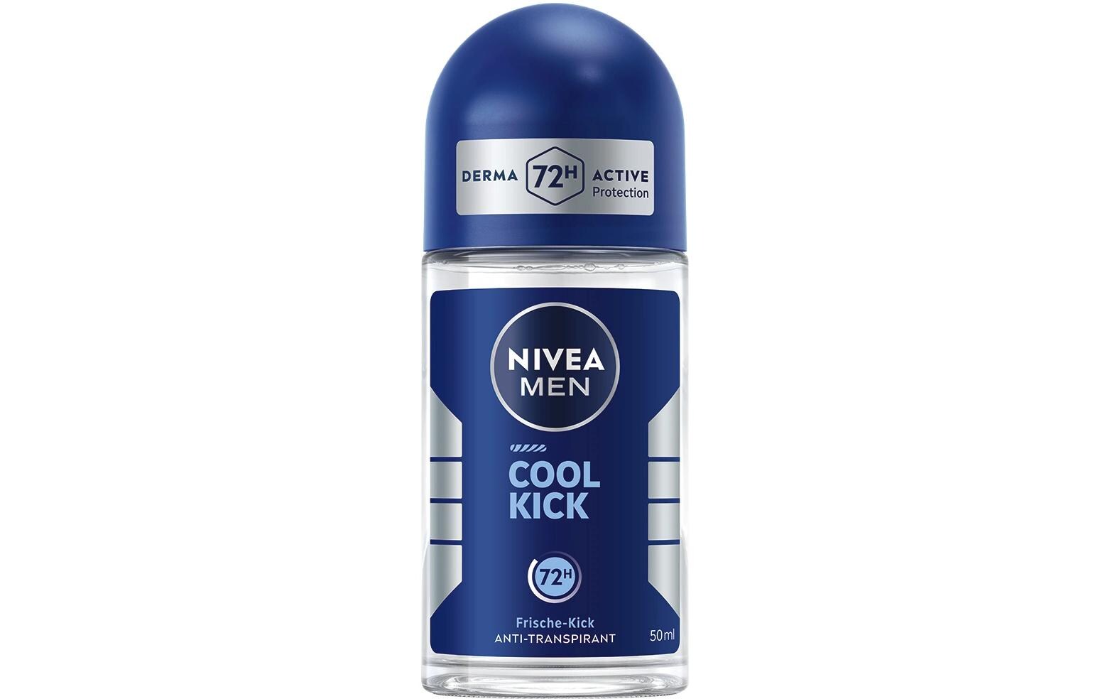 Deo Roll-on Cool Kick Male 50 mlErlebe einen kühlenden Frische-Kick und zuverlässigen Schutz den ganzen Tag: NIVEA MEN DEO Cool Kick Roll-on