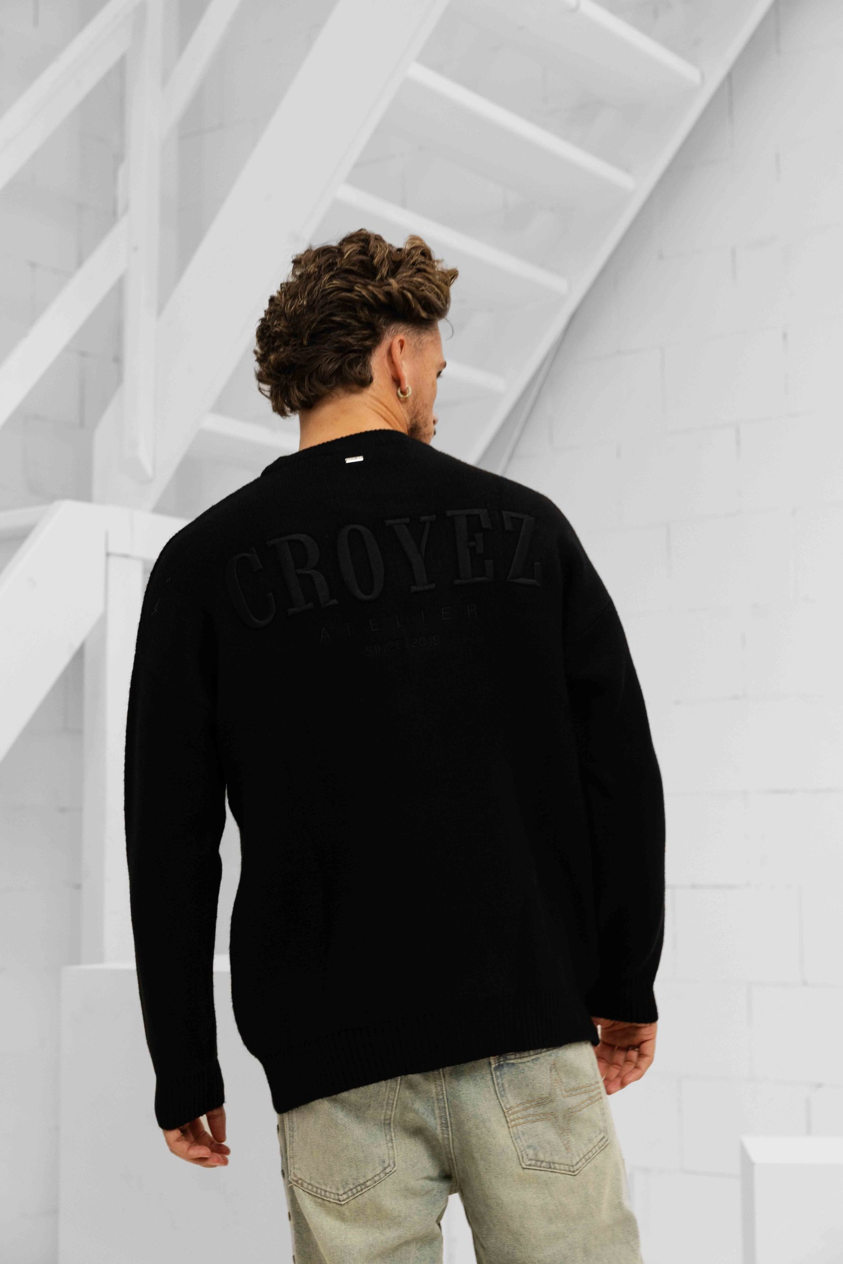 Croyez Gallery Knit Sweater Heren Zwart