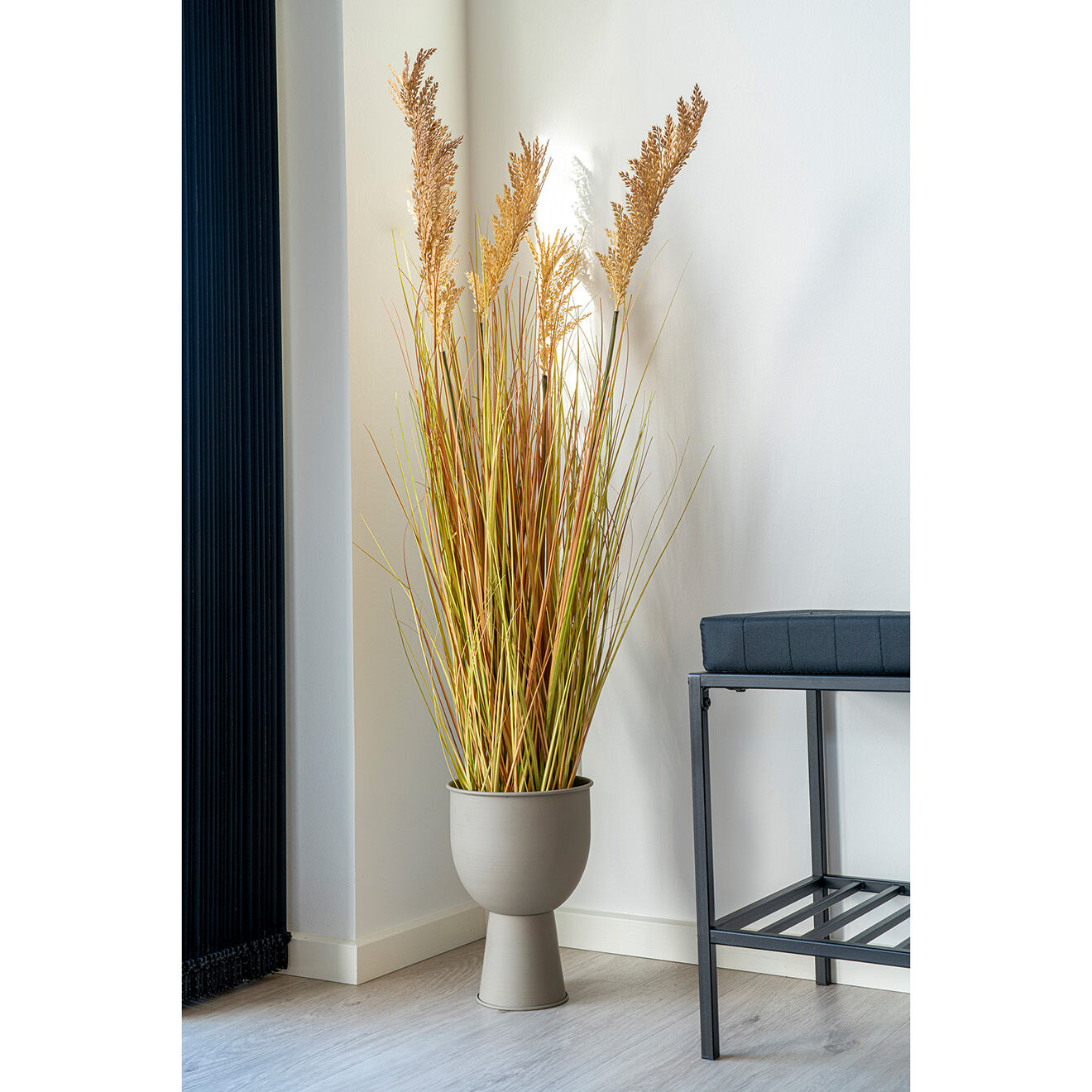 House Nordic Pot de fleurs en acier Amalfi sable - 19x19x27 cm