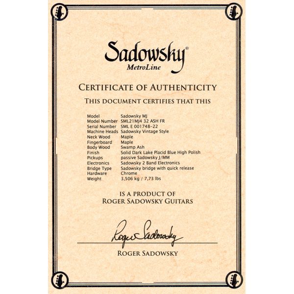 Sadowsky MetroLine 21-4 Vin MM DLPB MN