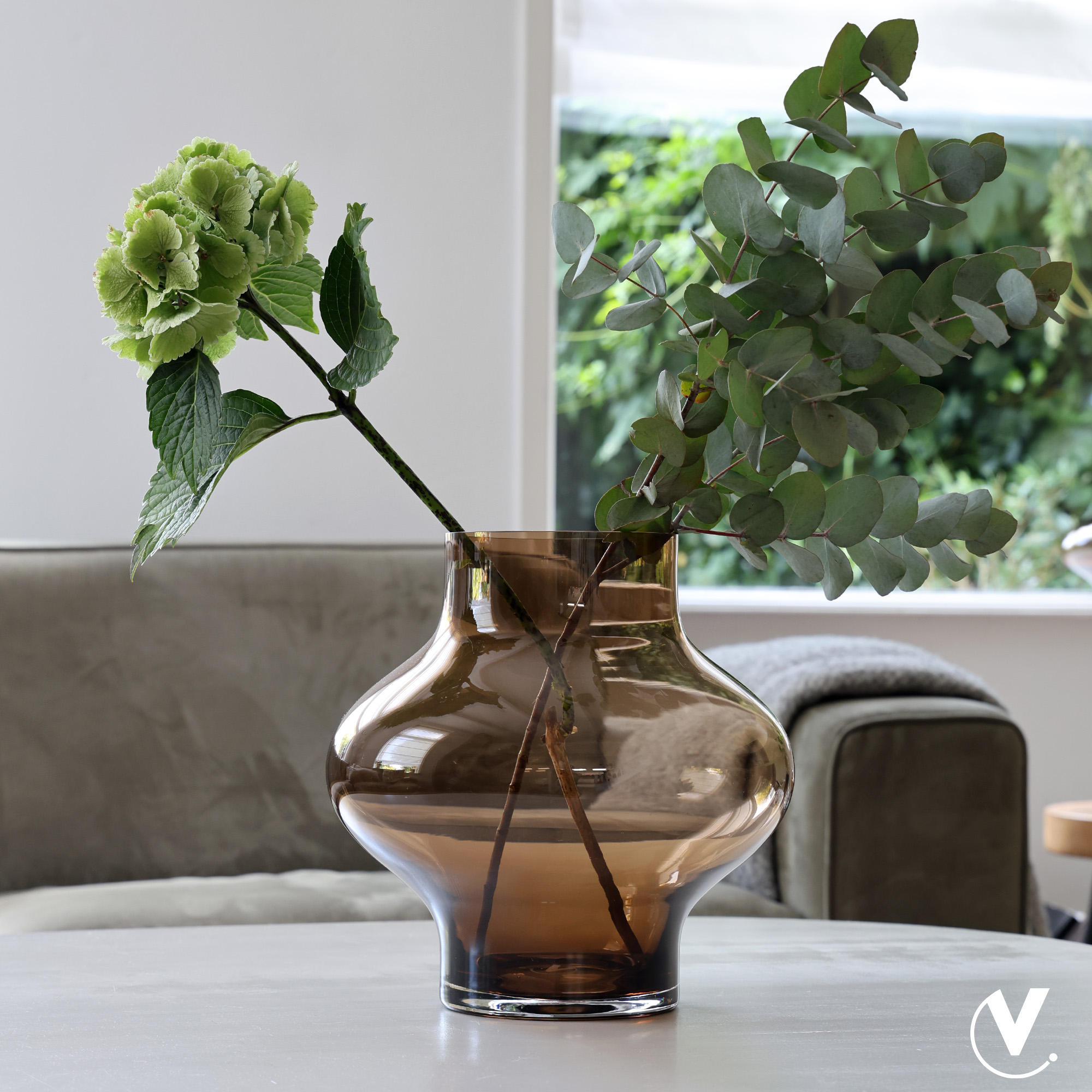 Vaas Ruvuma M taupe Ø28 x H28 cm